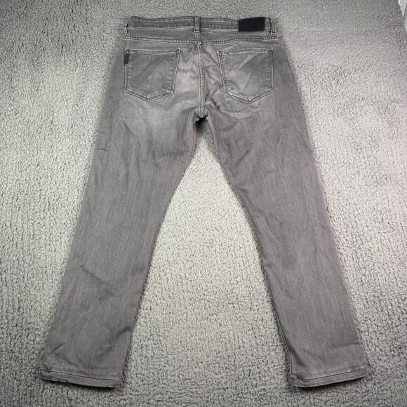 Paige Federal Jeans Mens 32x28 Gray Washed Faded Straight Leg Stretch - Picture 2 of 11